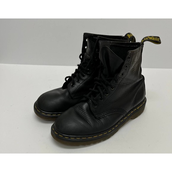 Dr. Martens Men\'s Lace-Up Leather Boots Size 7 Black Round Toe main image 5